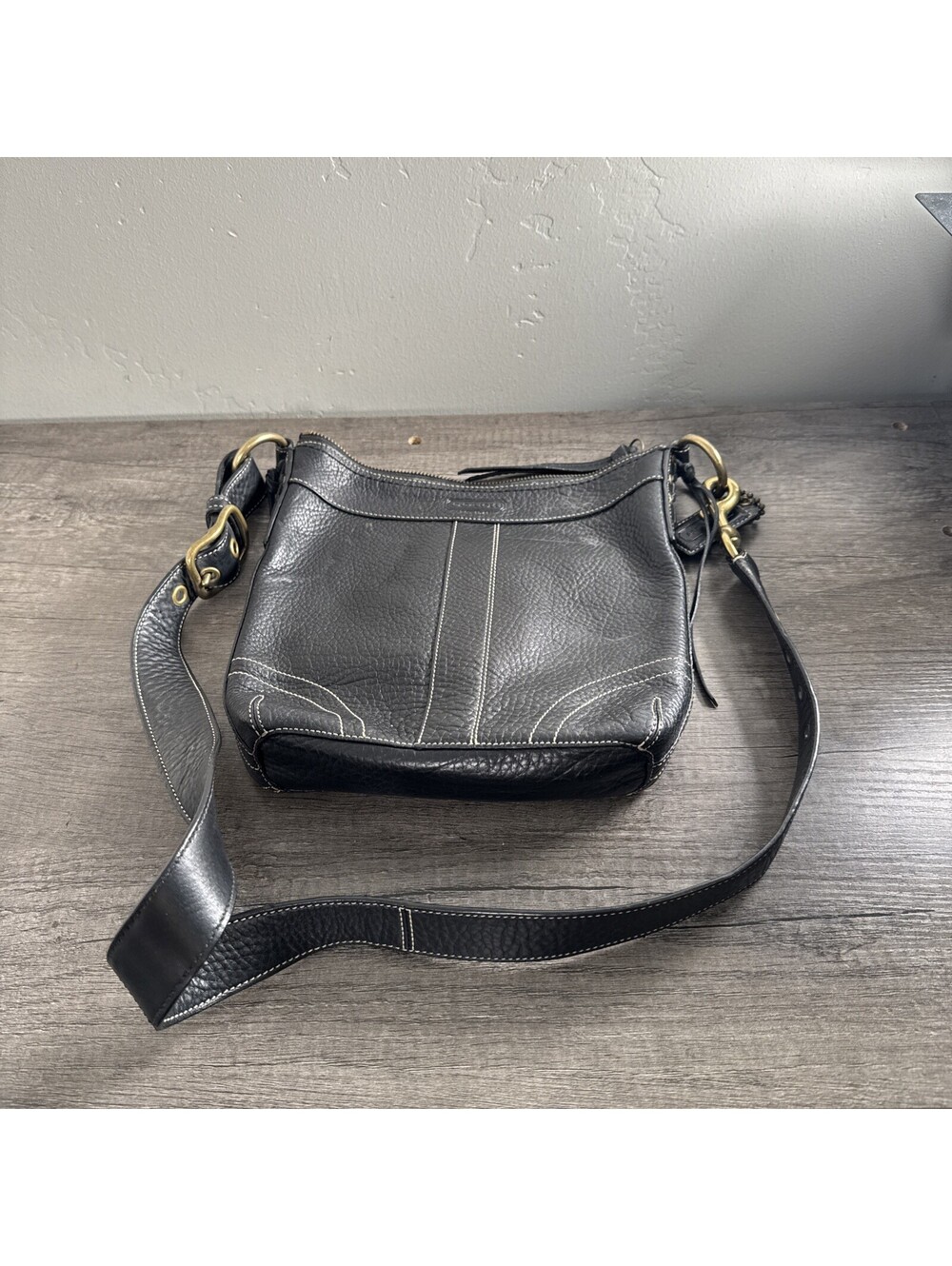 Coach Black Bleecker Tattersall Vachetta Duffle Bucket Bag 10398 Vintage Black